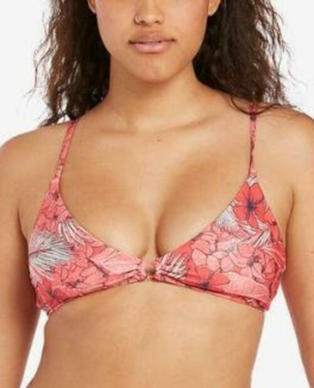 Volcom Women's Multicolor V-neck Bikini Top Swim M NWT